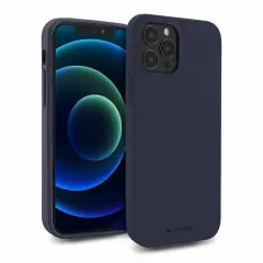 Goospery Soft Feeling silikonski ovitek za iPhone 12 / 12 Pro - moder