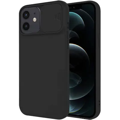 Onasi Lens Cover silikonski ovitek zaščita za iPhone 15 Plus - črn