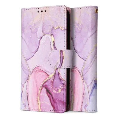 Onasi preklopna torbica Wallet denarnica Fancy Diary Marmor Samsung Galaxy A34 - vijola