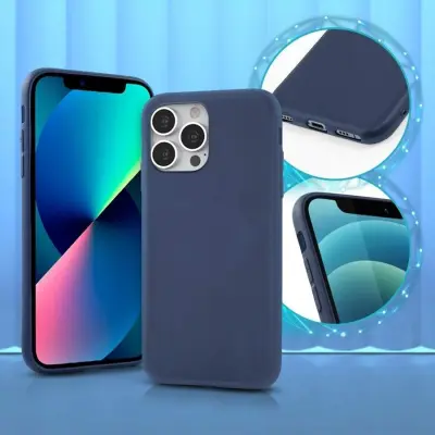 Silikonski ovitek za iPhone 15 Pro - mat moder