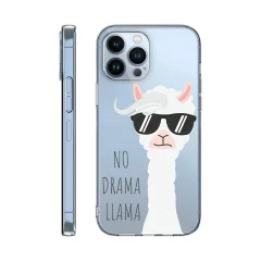 Clear Case No Drama LLama za iPhone 7, iPhone 8, iPhone SE 2020 - prozoren