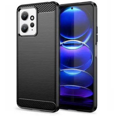 Silikonski ovitek za Xiaomi Redmi 12 4G - mat carbon črn