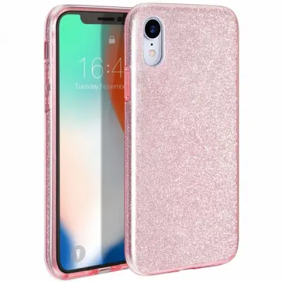 Silikonski ovitek z bleščicami Bling za iPhone 15 Pro Max - roza