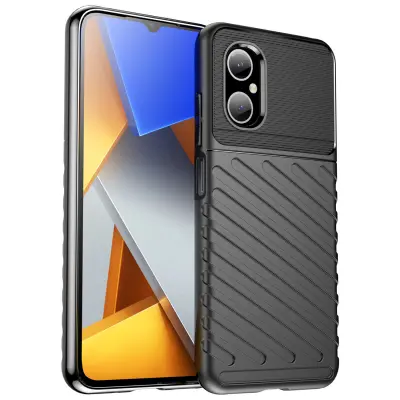 Silikonski ovitek Thunder Armor za Poco M5 - črn