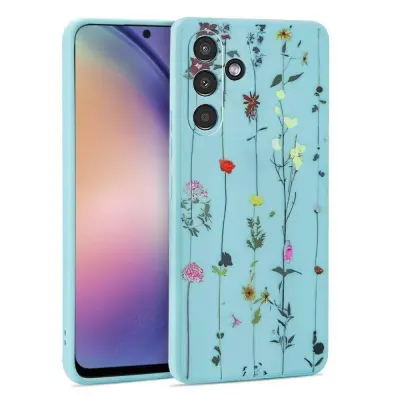 Liquid silikonski ovitek Pomlad za Samsung Galaxy A54 - moder