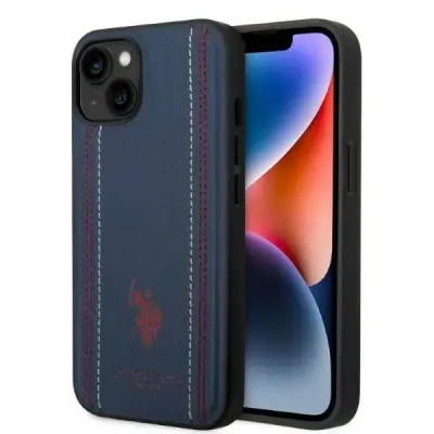 U.S. Polo usnjen ovitek USHCP14SPFAV za iPhone 14 6.1 - moder