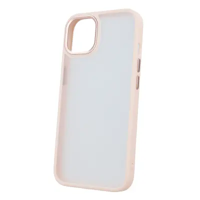 Satin silikonski ovitek za iPhone 14 6.1 - prozorno roza