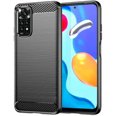 Silikonski ovitek za Xiaomi Redmi Note 11 Pro Plus - mat carbon črn