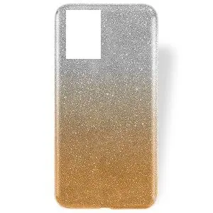 Silikonski ovitek z bleščicami Bling 2v1 za Samsung Galaxy A13 LTE A135 - srebrno zlat