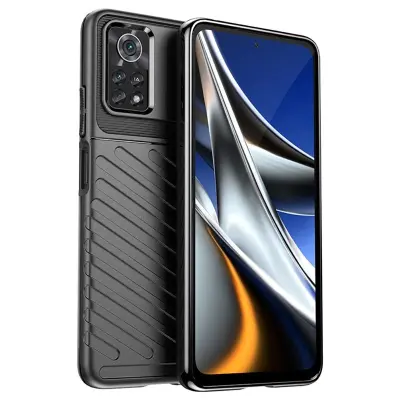 Silikonski ovitek Thunder Armor za Xiaomi Poco X4 Pro - črn