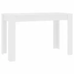 vidaXL Jedilna miza bela 120x60x76 cm iverna plošča