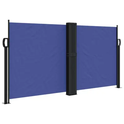 vidaXL Zložljiva stranska tenda modra 120x600 cm