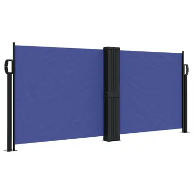 vidaXL Zložljiva stranska tenda modra 100x600 cm