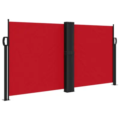 vidaXL Zložljiva stranska tenda rdeča 120x1000 cm