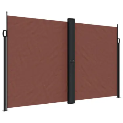 vidaXL Zložljiva stranska tenda rjava 200x1200 cm