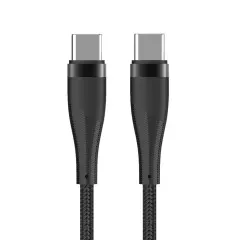 MAXLIFE Type C- Type C, 1M 60W črn kabel