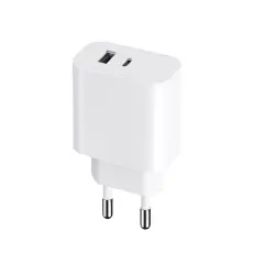 MAXLIFE hitri USB C+USB 30W bel adapter