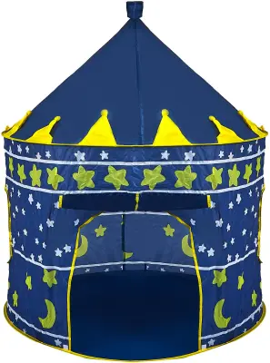 Aga4Kids Otroški igralni šotor Grad Temno modra