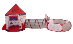 Aga4Kids Otroški igralni šotor s plezalnim tunelom Rocket