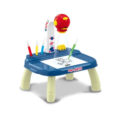 Aga4Kids Otroški projektor za risanje z markerji in predlogami Modra