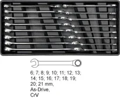 Yato predalnik vstavite ravne tipke 16 elementov 6-21 mm 5531