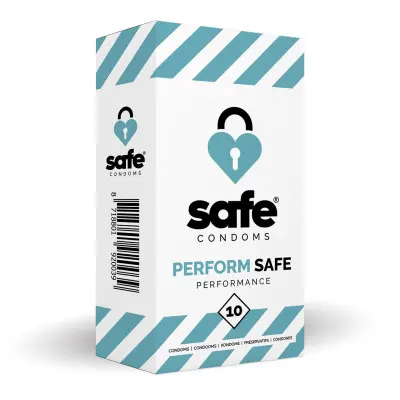 Kondomi za zakasnitev orgazma Safe - Perform - 10 kos