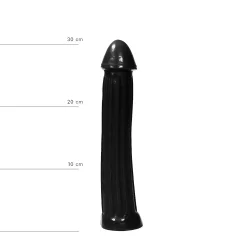 Rebrast dildo All Black, 31.5 cm