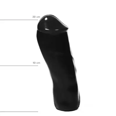 Dildo s široko glavo All Black, 20 cm