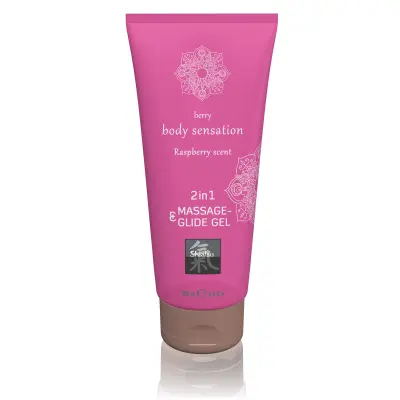 Masažni gel in lubrikant Raspberry, 200 ml