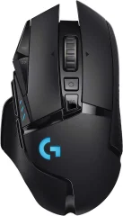 Brezžična igralna miška Logitech G502 s senzorjem Hero 25K, združljiva, nastavljiva teža RGB - črna