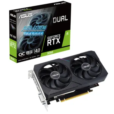 Grafična kartica ASUS GeForce RTX 3050 DUAL OC V2, 8GB GDDR6, PCI-E 4.0