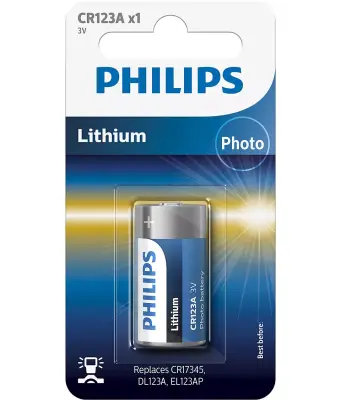 PHILIPS baterija CR123A 3V