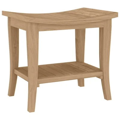 vidaXL Kopalniška mizica 50x35x45 cm trdna tikovina