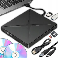 4v1 prenosni zunanji pogon CD in DVD zapisovalnik USB 3.0 čitalec SD