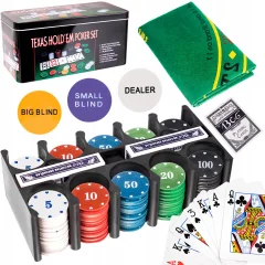 Texas Holdem poker set 200 žetonov