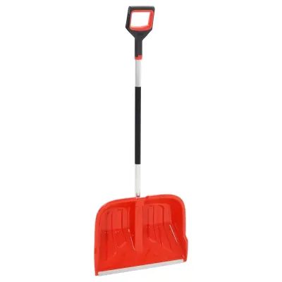 vidaXL Lopata za sneg rdeča 136 cm aluminij