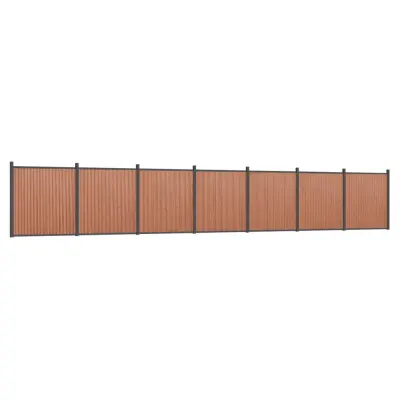 vidaXL Ograjni panel rjav 1218x186 cm WPC