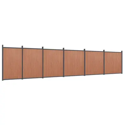 vidaXL Ograjni panel rjav 1045x186 cm WPC