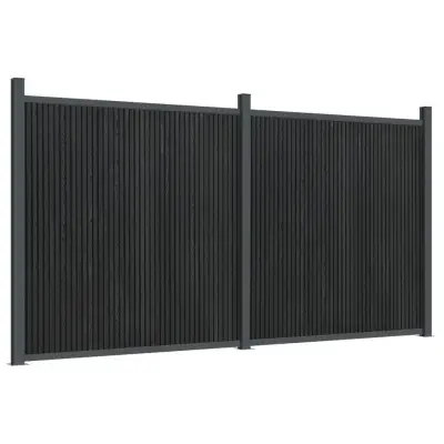 vidaXL Ograjni panel siv 353x186 cm WPC