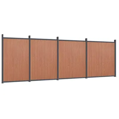 vidaXL Ograjni panel rjav 699x186 WPC