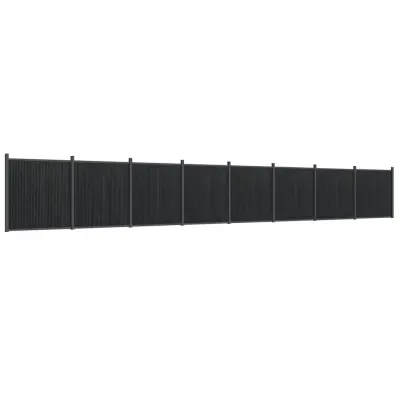 vidaXL Ograjni panel siv 1391x186 cm WPC