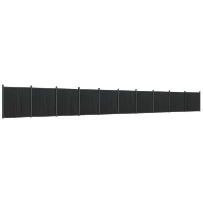 vidaXL Ograjni panel siv 1737x186 cm WPC