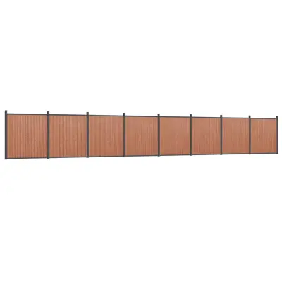 vidaXL Ograjni panel rjav 1391x186 cm WPC