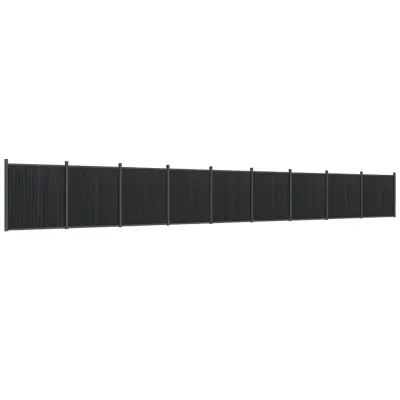 vidaXL Ograjni panel siv 1564x186 cm WPC