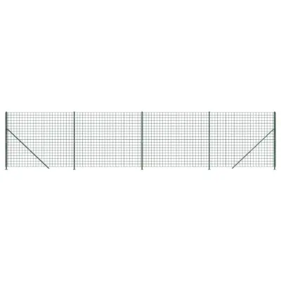 vidaXL Mrežna ograja s prirobnico zelena 2,2x10 m
