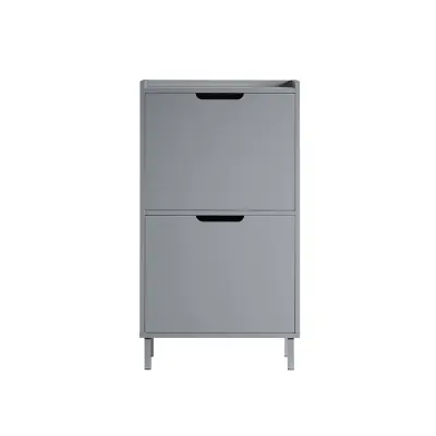 SoBuy ozka omara za čevlje v predsobi sive barve v skandinavskem slogu