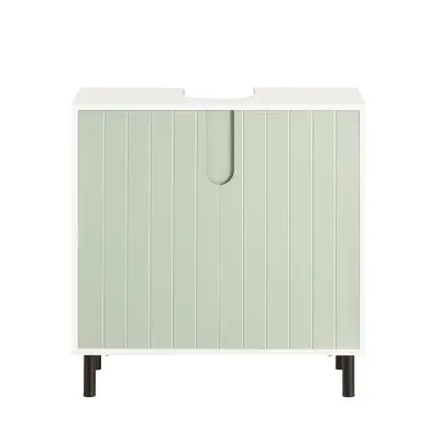 SoBuy kopalniška omarica pod umivalnikom v zeleni barvi v skandinavskem slogu