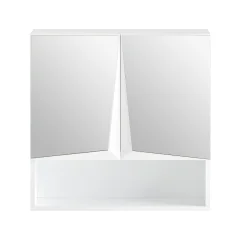 SoBuy stenska omarica z vrati v ogledalu v beli barvi v skandinavskem slogu