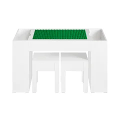 SoBuy otroška pisalna miza in stol v beli barvi v skandinavskem slogu