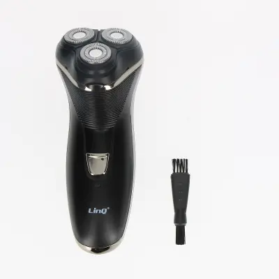 LinQ, Elektri?ni brivnik 3D Effect s 3 vrtljivimi glavami, ?rna / Srebrna